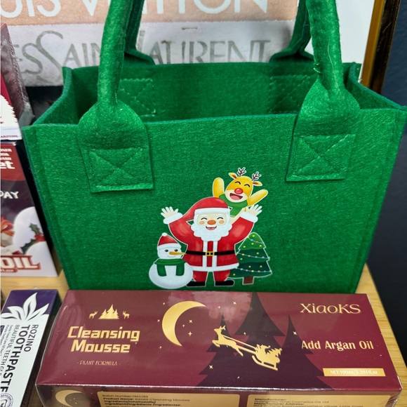 Christmas Tote with Santa Design with Christmas items - Picture 6 of 6